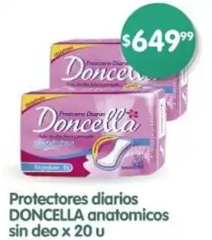 Supermercados Buenos Días Protectores diarios DONCELLA anatomicos sin deo oferta