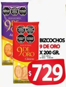 Supermercados Becerra Bizcochos 9 DE ORO oferta