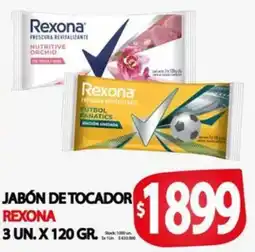 Supermercados Becerra Jabón de tocador rexona oferta