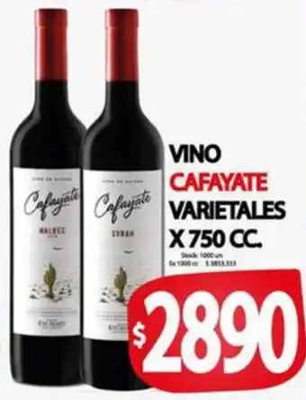 Supermercados Becerra Vino cafayate varietales oferta