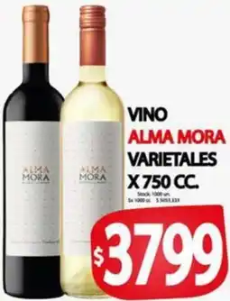 Supermercados Becerra Vino alma mora varietales oferta