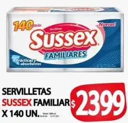 Supermercados Becerra Servilletas sussex familiar oferta