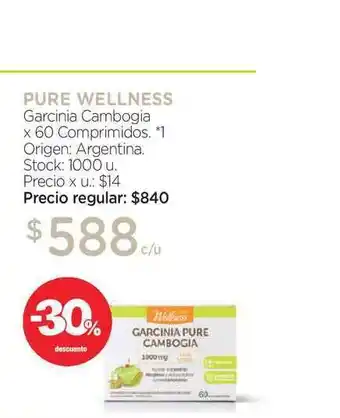 Farmacity Pure Wellness Garcinia Cambogia x 60 Comprimidos oferta