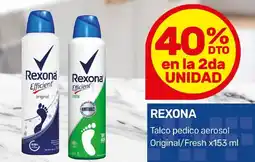 Nini Mayorista Rexona Talco pedico aerosol Original/Fresh oferta