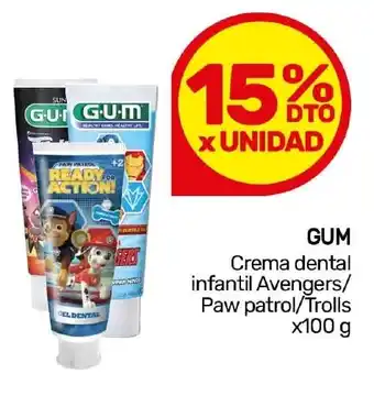 Nini Mayorista Gum Crema dental infantil Avengers/ Paw patrol/Trolls oferta