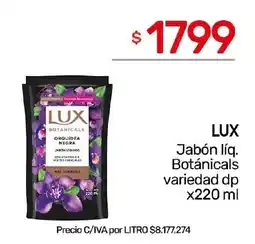 Nini Mayorista Lux jabón líq. botánicals variedad dp oferta