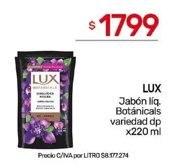 Nini Mayorista Lux jabón líq. botánicals variedad dp oferta