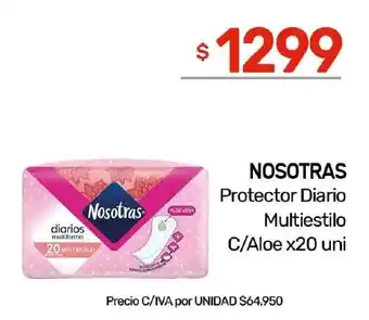 Nini Mayorista Nosotras Protector Diario Multiestilo C/Aloe oferta
