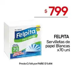 Nini Mayorista Felpita servilletas de papel blancas oferta