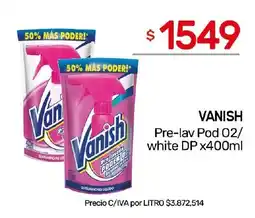Nini Mayorista Vanish Pre-lav Pod 02/ white DP oferta