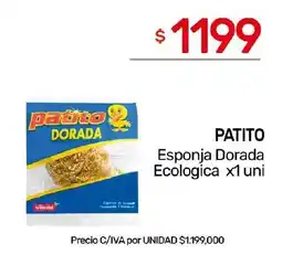 Nini Mayorista Patito Esponja Dorada Ecologica oferta