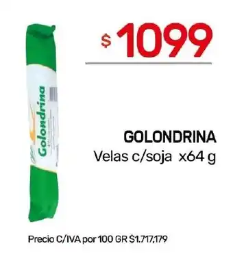 Nini Mayorista Golondrina velas c/soja oferta