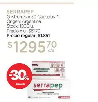 Farmacity Serrapep Gastrorres x 30 Cápsulas oferta