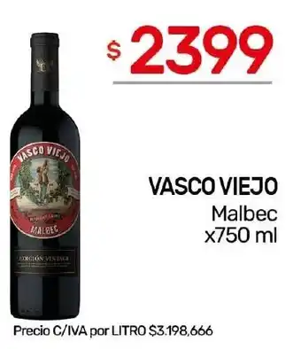 Nini Mayorista Vasco Viejo malbec oferta