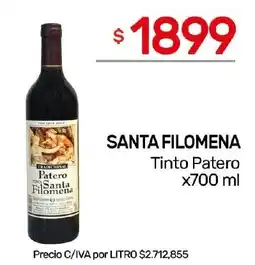 Nini Mayorista Santa Filomena tinto patero oferta