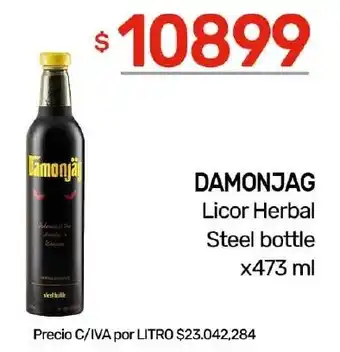 Nini Mayorista Damonjag licor herbal steel bottle oferta