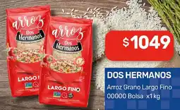 Nini Mayorista Dos hermanos arroz grano largo fino 00000 bolsa oferta