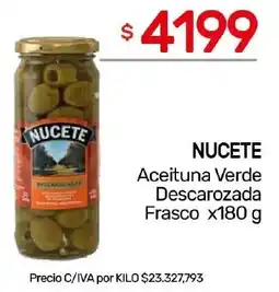 Nini Mayorista Nucete aceituna verde descarozada frasco oferta