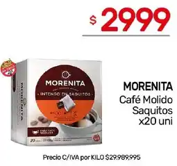 Nini Mayorista Morenita café molido saquitos oferta