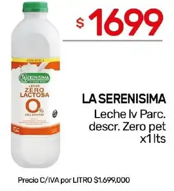 Nini Mayorista La serenisima leche lv parc. descr. zero pet oferta