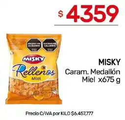 Nini Mayorista Misky caram. medallón miel oferta