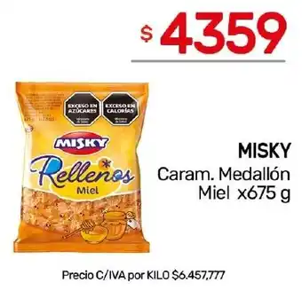 Nini Mayorista Misky caram. medallón miel oferta