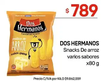 Nini Mayorista Dos hermanos snacks de arroz varios sabores oferta