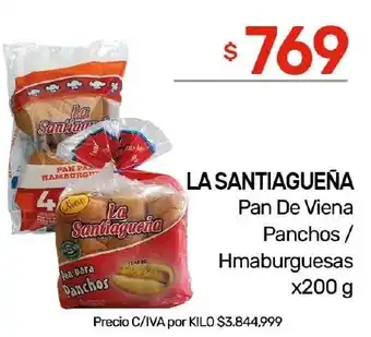 Nini Mayorista La santiagueña pan de viena panchos / hmaburguesas oferta