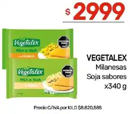 Nini Mayorista Vegetalex milanesas soja sabores oferta