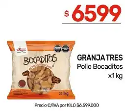 Nini Mayorista Granja tres pollo bocaditos oferta