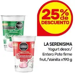 Nini Mayorista La serenisima yogurt descr./ entero pote firme frut/vainilla oferta