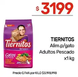 Nini Mayorista Tiernitos alim.p/gato adultos pescado oferta