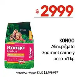 Nini Mayorista Kongo alim.p/gato gourmet carne y pollo oferta