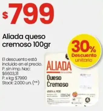 Changomas Aliada queso cremoso oferta