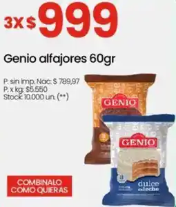 Changomas Genio alfajores oferta