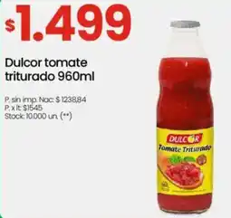 Changomas Dulcor tomate triturado oferta