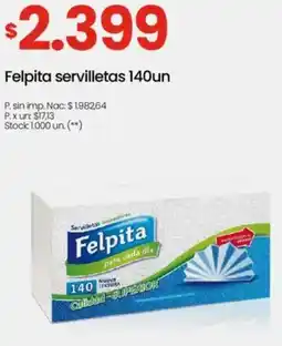 Changomas Felpita servilletas oferta