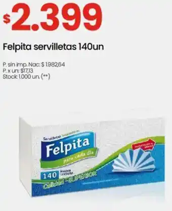 Changomas Felpita servilletas oferta