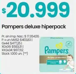 Changomas Pampers deluxe hiperpack oferta