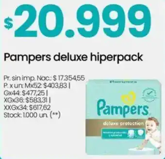 Changomas Pampers deluxe hiperpack oferta