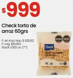 Changomas Check torta de arroz oferta