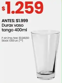 Changomas Durax vaso tango oferta