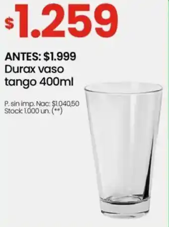 Changomas Durax vaso tango oferta