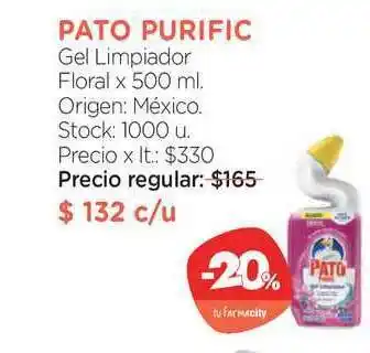 Farmacity Pato Purific Gel Limpiador Floral x 500ml oferta