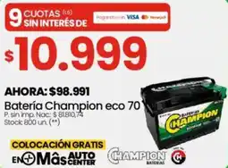 Changomas Batería champion eco 70 oferta