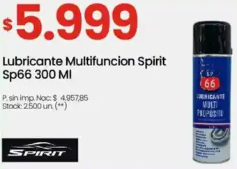 Changomas Spirit lubricante multifuncion spirit sp66 oferta