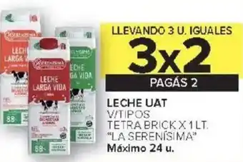 Carrefour La serenisima leche uat v/tipos tetra brick oferta