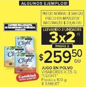 Carrefour Clight jugo en polvo v/sabores oferta