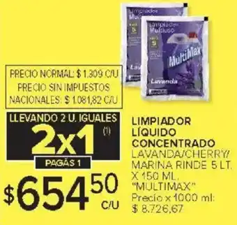 Carrefour Multimax limpiador líquido concentrado oferta