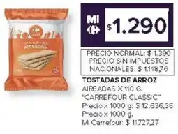 Carrefour Carrefour classic  tostadas de arroz aire adas oferta